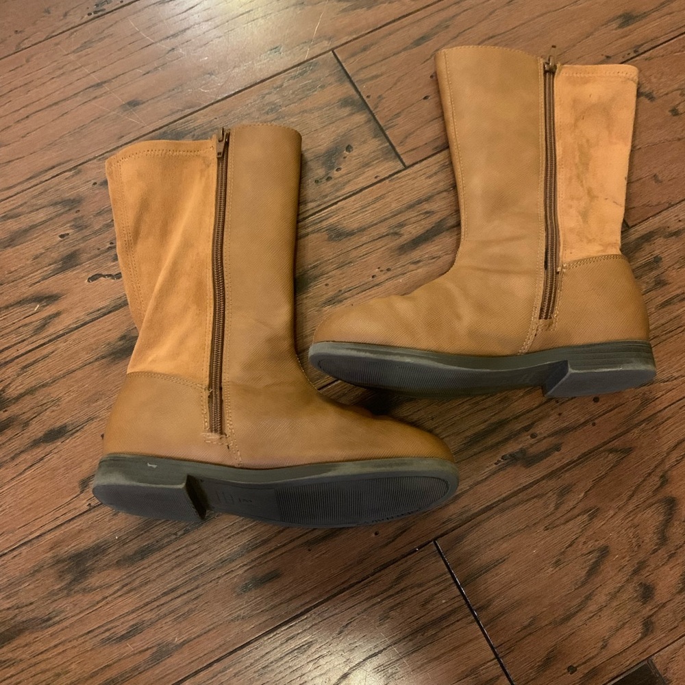 Old Navy Girls Camel Brown Riding Boots - Size 2